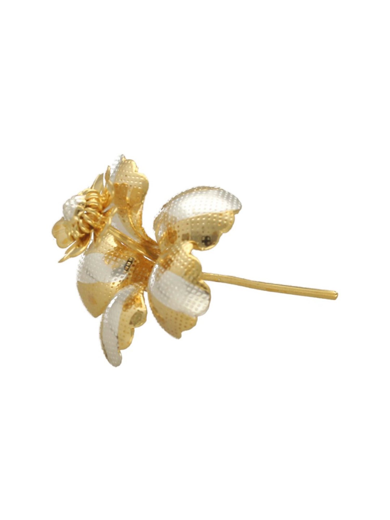 Sri Jagdamba Pearls Golden 0.8 Silver Flower - 9.5 gm