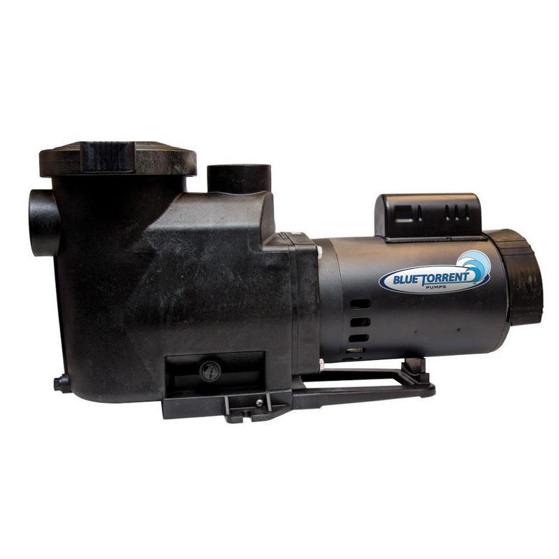 Blue Torrent AC PSP1056 1 HP Blue Thunder Single Speed 2 Inch Port Replacement Pump with On Off Switch and Standard Plug for Outdoor In Ground Pools