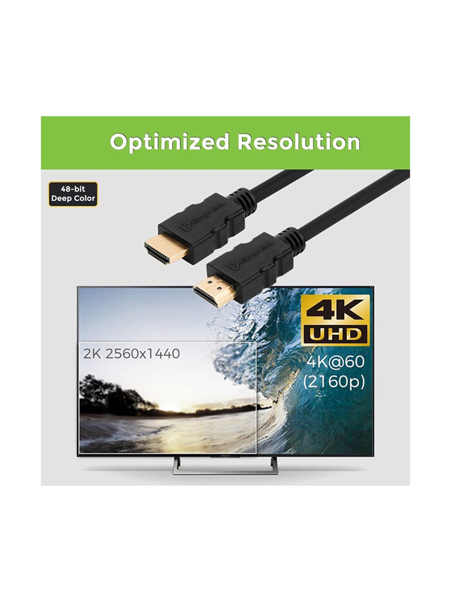 UltraProlink Pro-Connect UL1046 HDMI 2.0 HDMI 2.0 Cable with Ethernet (5m/16.4ft)