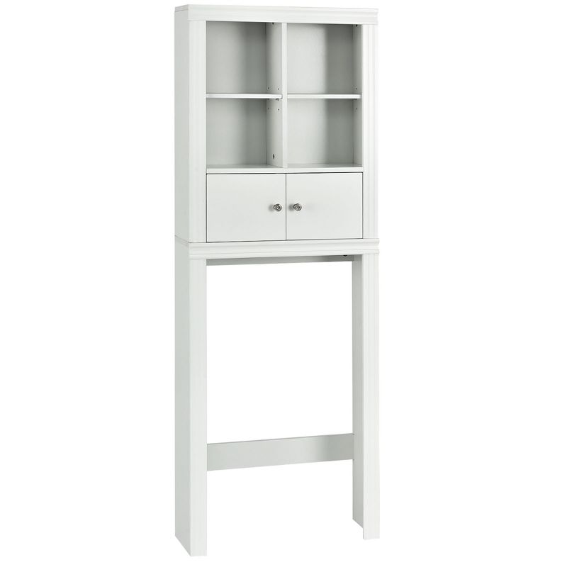Costway Over the Toilet Storage Rack Bathroom Space Saver w/ Adjustable Shelf & Cabinet