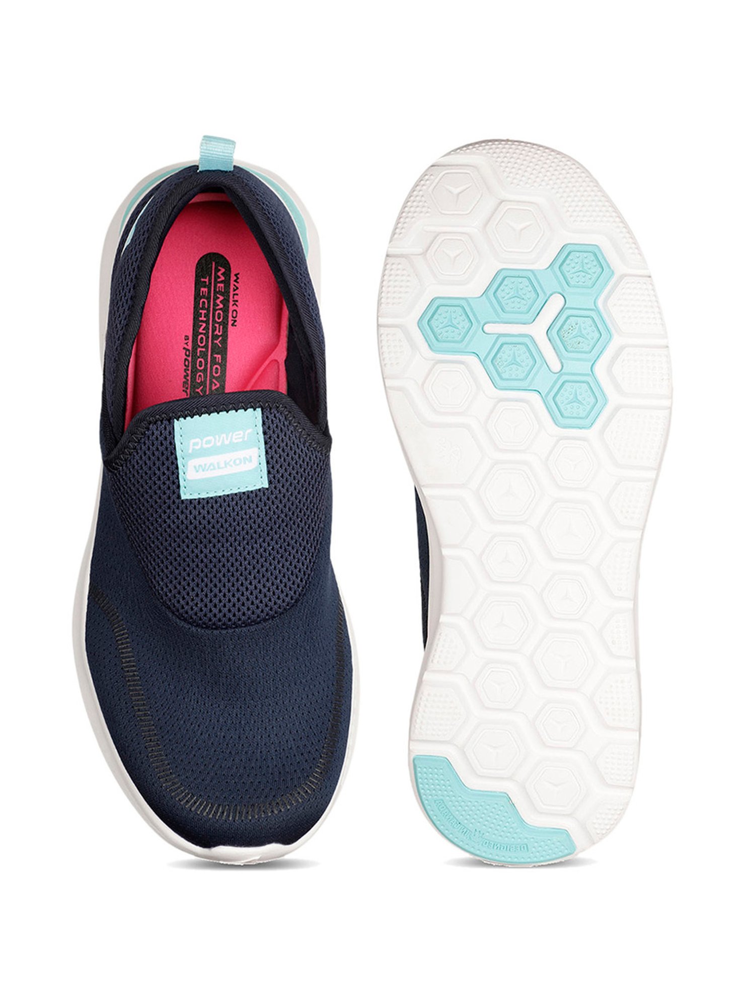 Power by Bata Women's NX-WALK ROMA Blue Walking Shoes