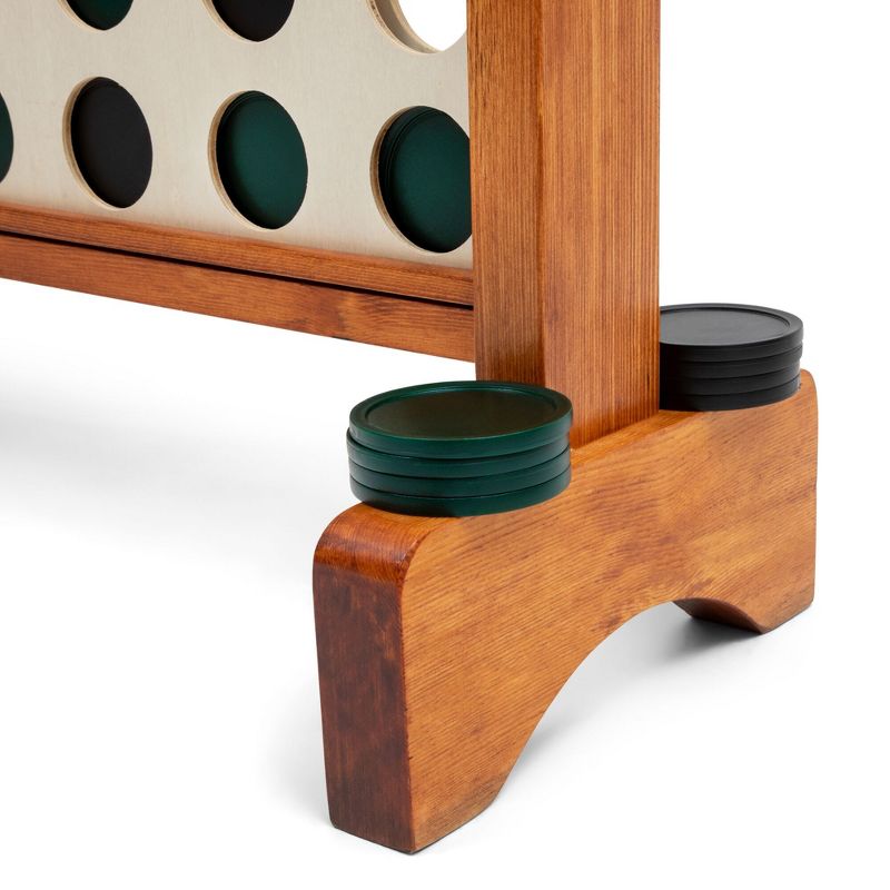 Lancaster Oversized 4-In-A-Row Wooden Outdoor Game Set w/ Carry Bag