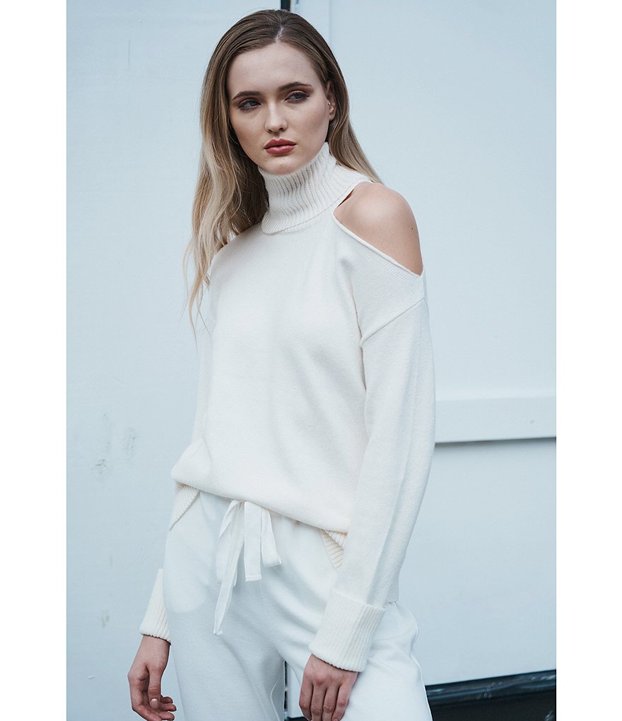 A Loves A Round Neck Long Bishop Sleeve Rib Knit Sweater