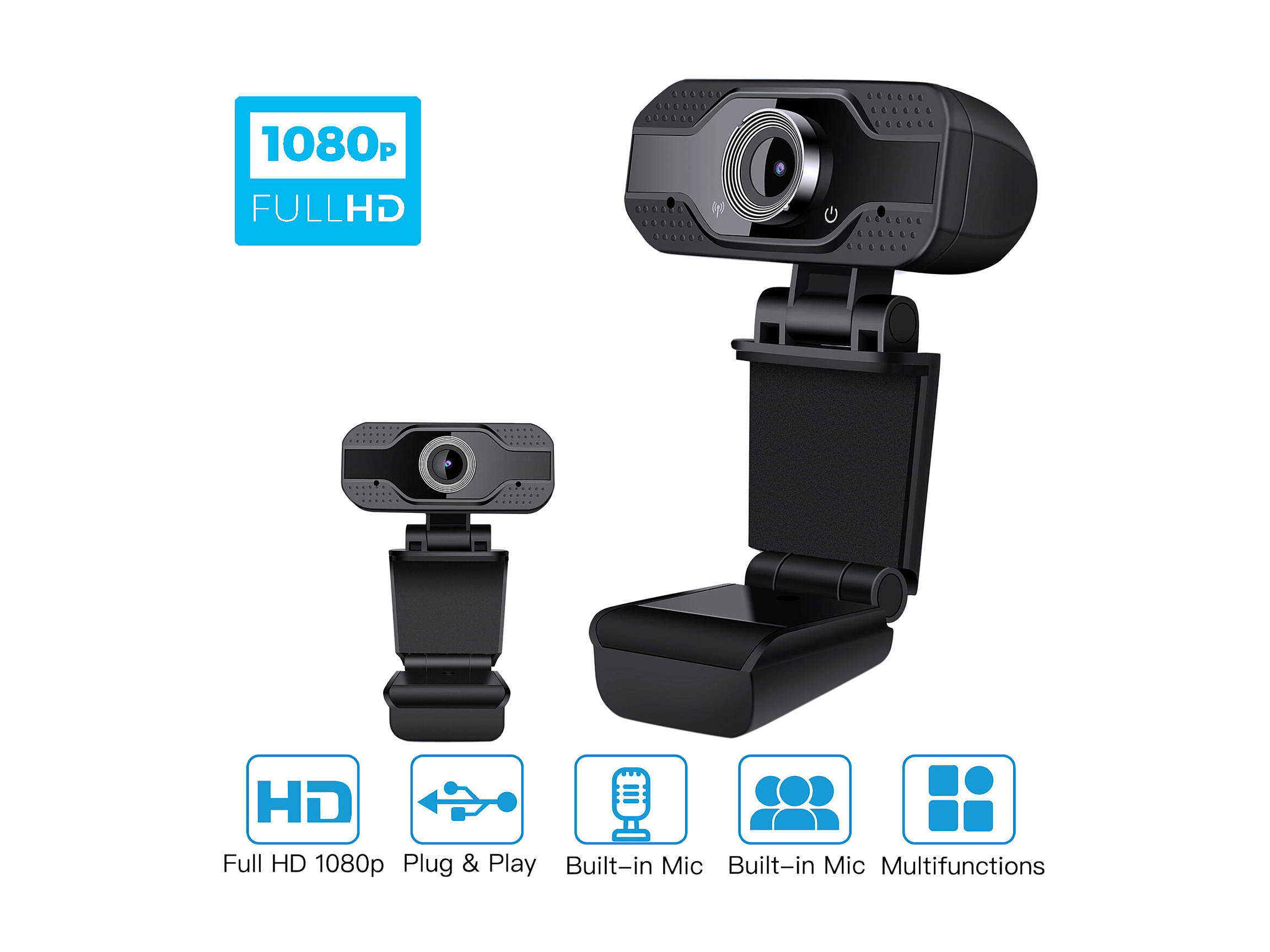 Blackmore Pro Audio BWC-902 USB 1080p Webcam with Built-In Microphone