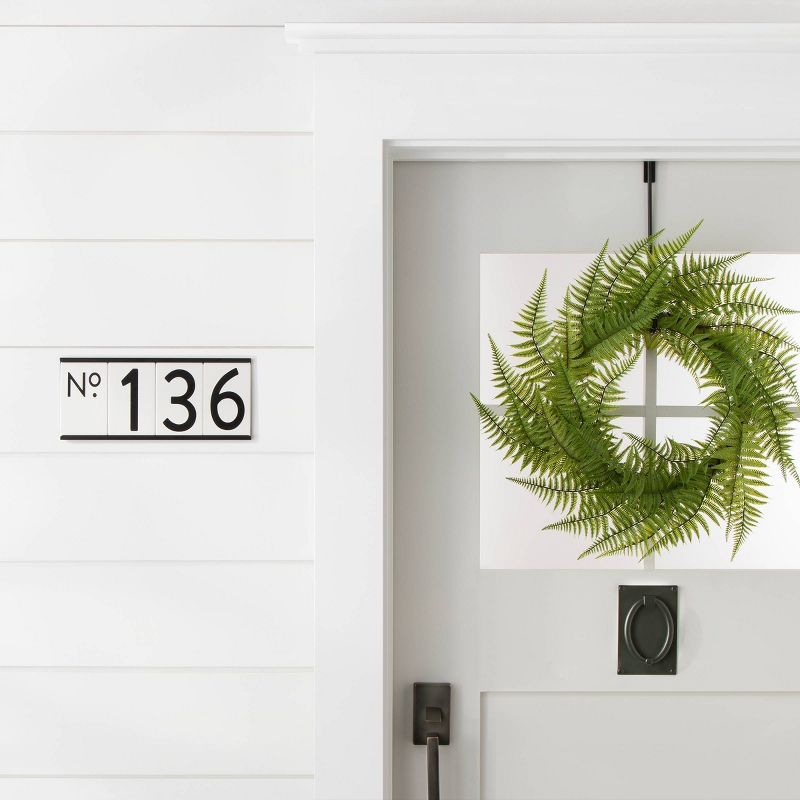 House Numbers Mounting Plate Black 4 Spaces - Hearth & Hand™ with Magnolia