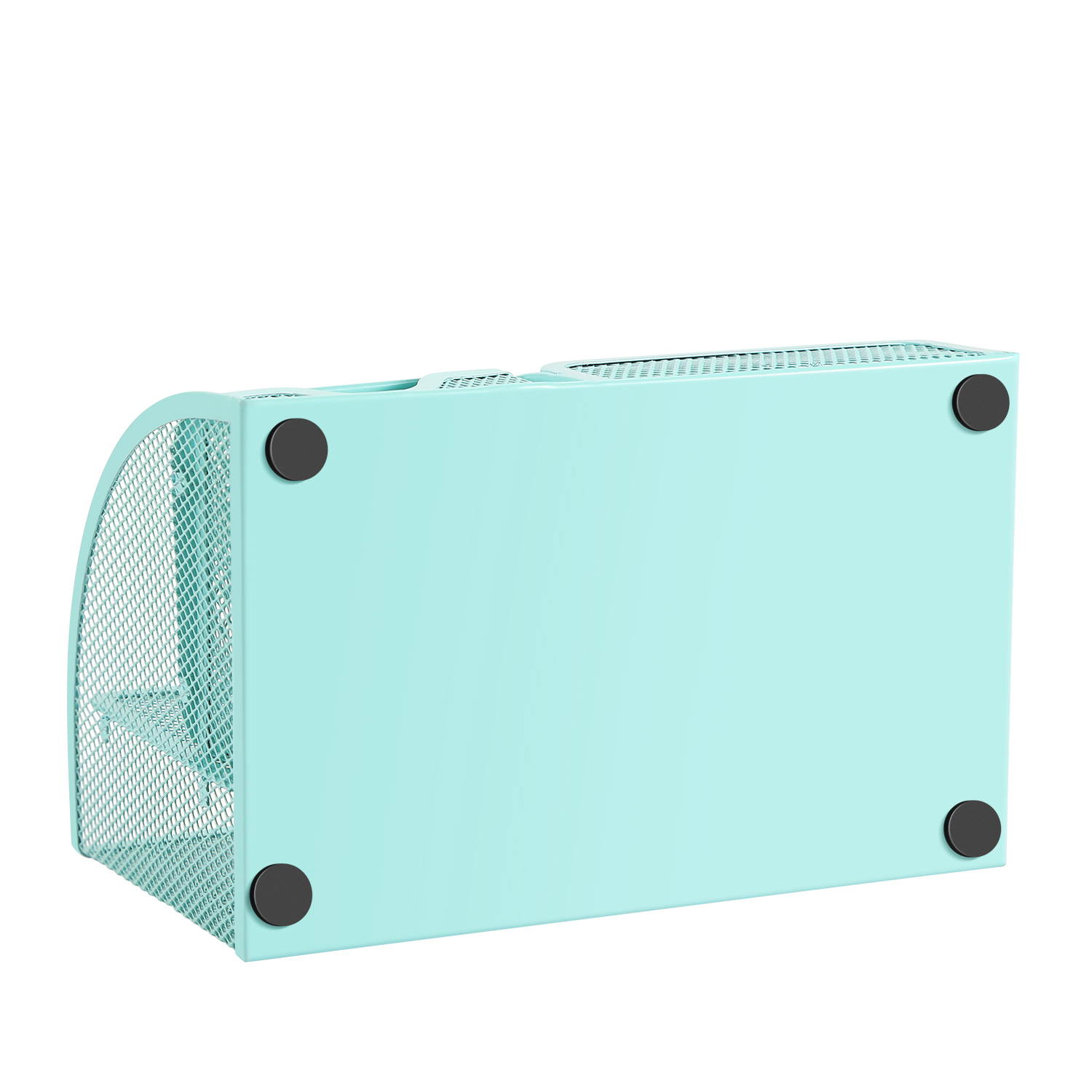 Desk Organizer Office Supplies Accessories Desktop Tabletop Sorter Shelf Pencil Holder Caddy Set - Metal Mesh with Drawer and 6 Compartments (Turquoise/Aqua)