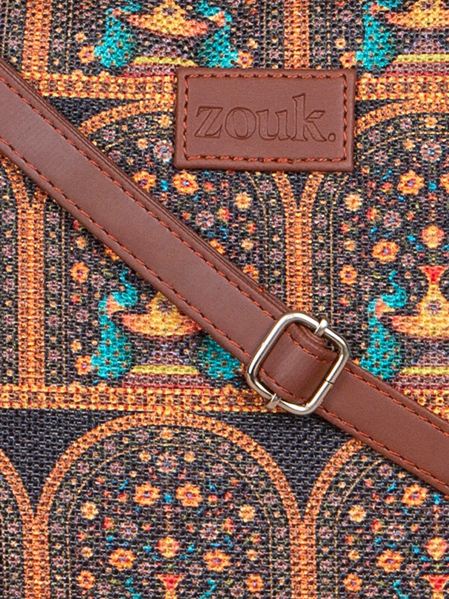 ZOUK Multicolor Printed Medium Sling Handbag