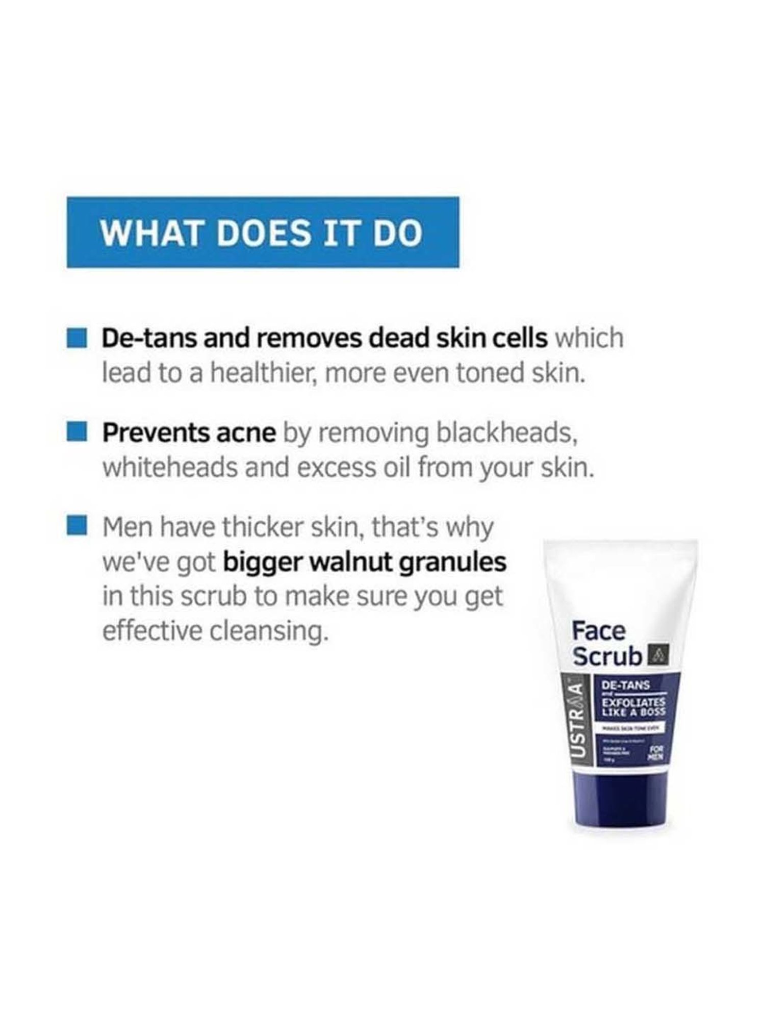 Ustraa Beard Growth Oil & De Tan Face Scrub