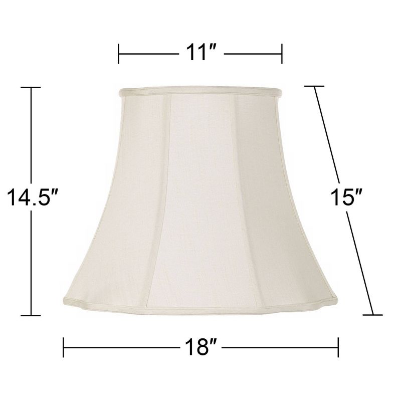 Springcrest Off-White White Drum Lamp Shade Modern Silver Circles 15x16x11 - Spider