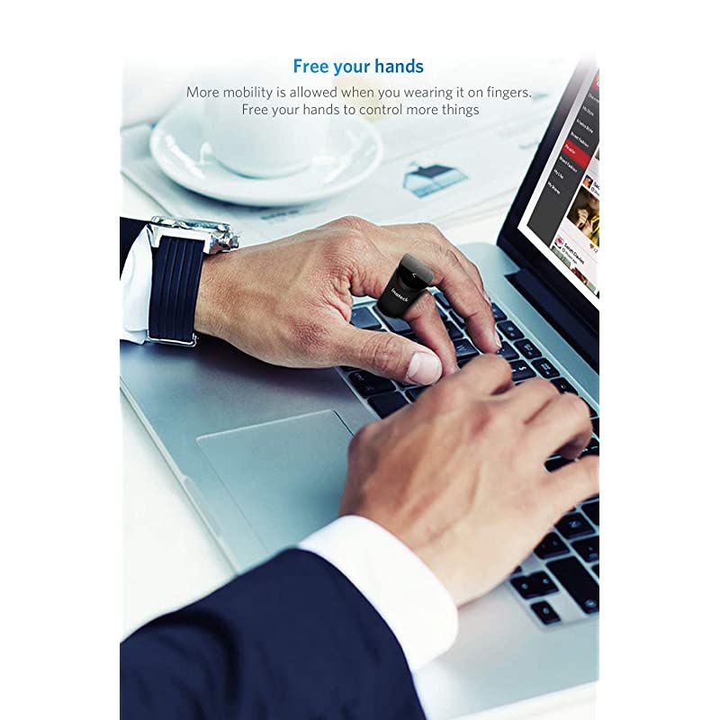 2.4GHz Wearable Wireless Presenter, Remote, Support PPT and Keynote, Lasts 15 Days, Rechargeable (WP2002)