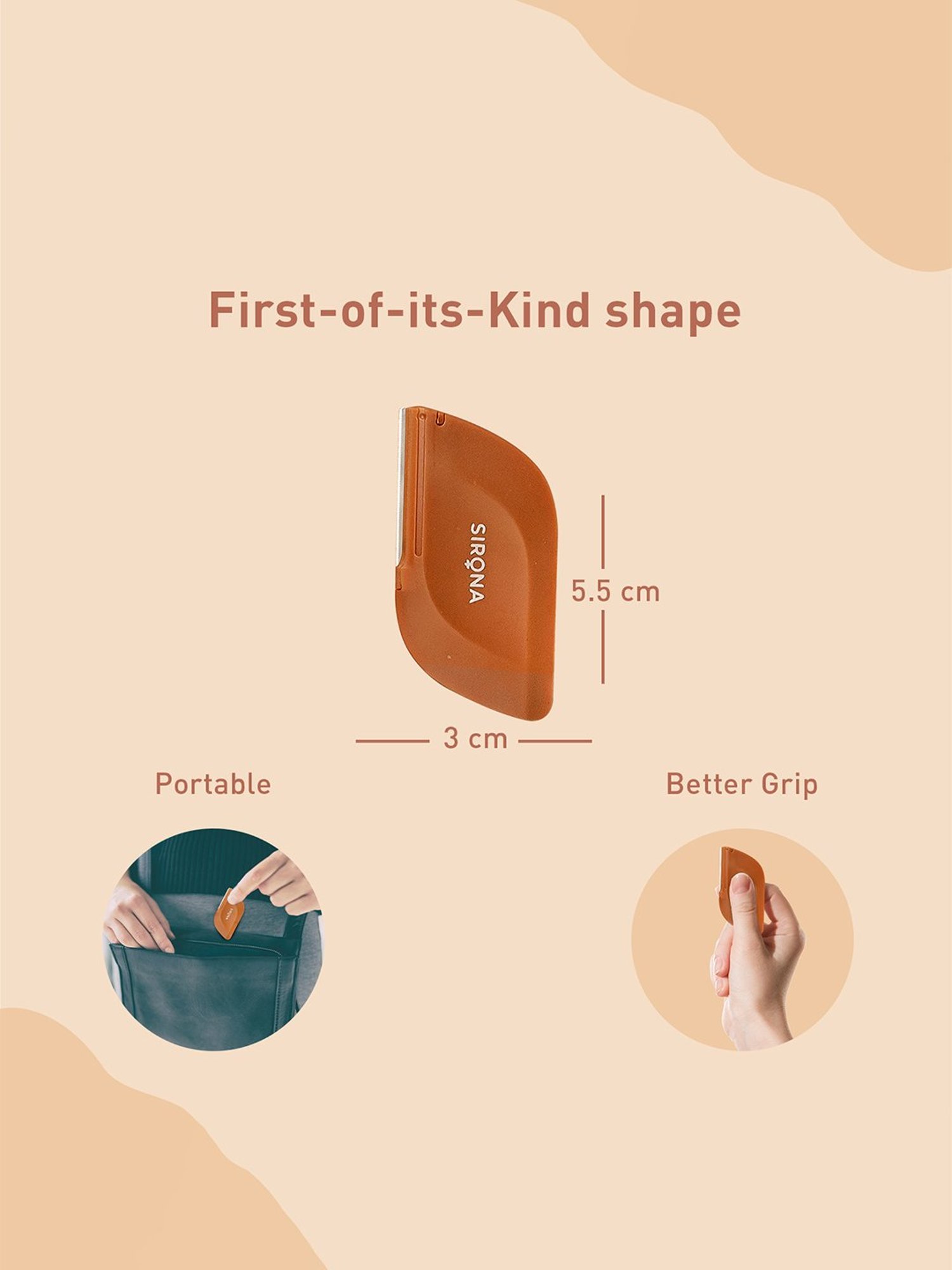 Sirona Portable Eyebrow & Face Razor - Pack of 2