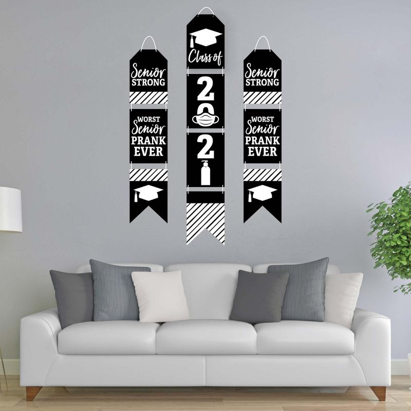 Big Dot of Happiness Senior Strong - Hanging Porch Class of 2021 Graduation Party Outdoor Decorations - Front Door Decor - 1 Piece Sign