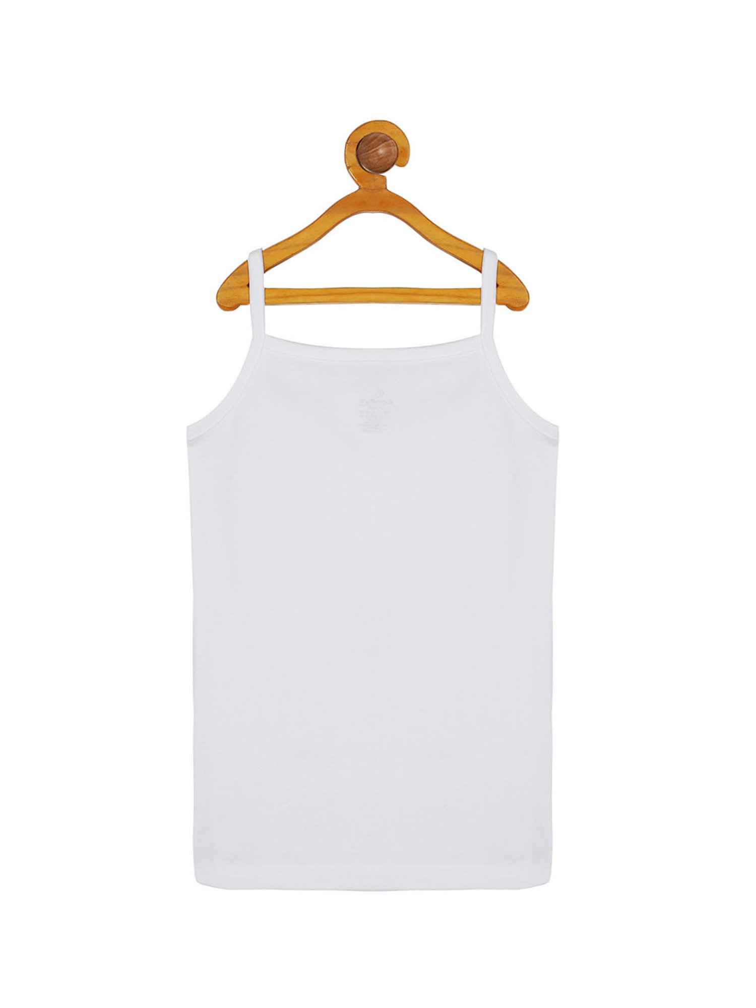 Kiddopanti Kids White Solid Tank Top (Pack Of 3)