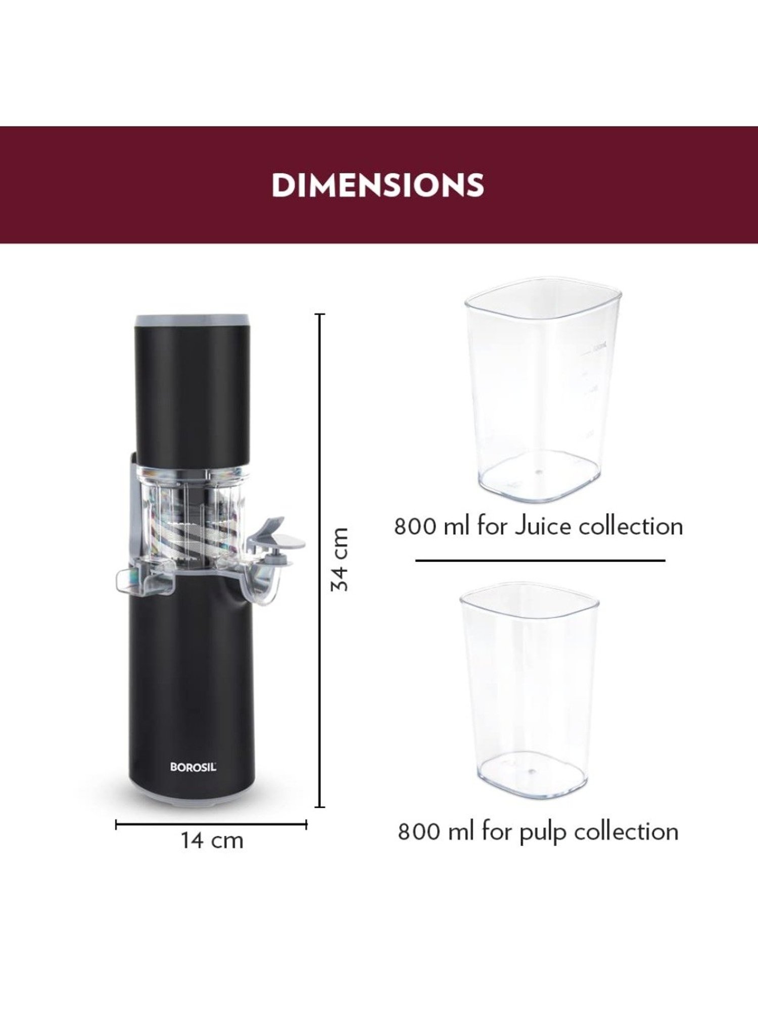 BLACK+DECKER BXCJ0101IN Citrus Juicer 30 Watt 1L (White)