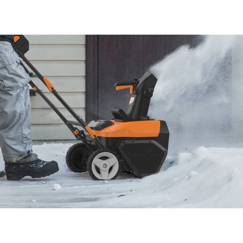 16" 40 Volts, 144 Watts Cordless Lithium Snow Super Shovel - Gray - Earthwise