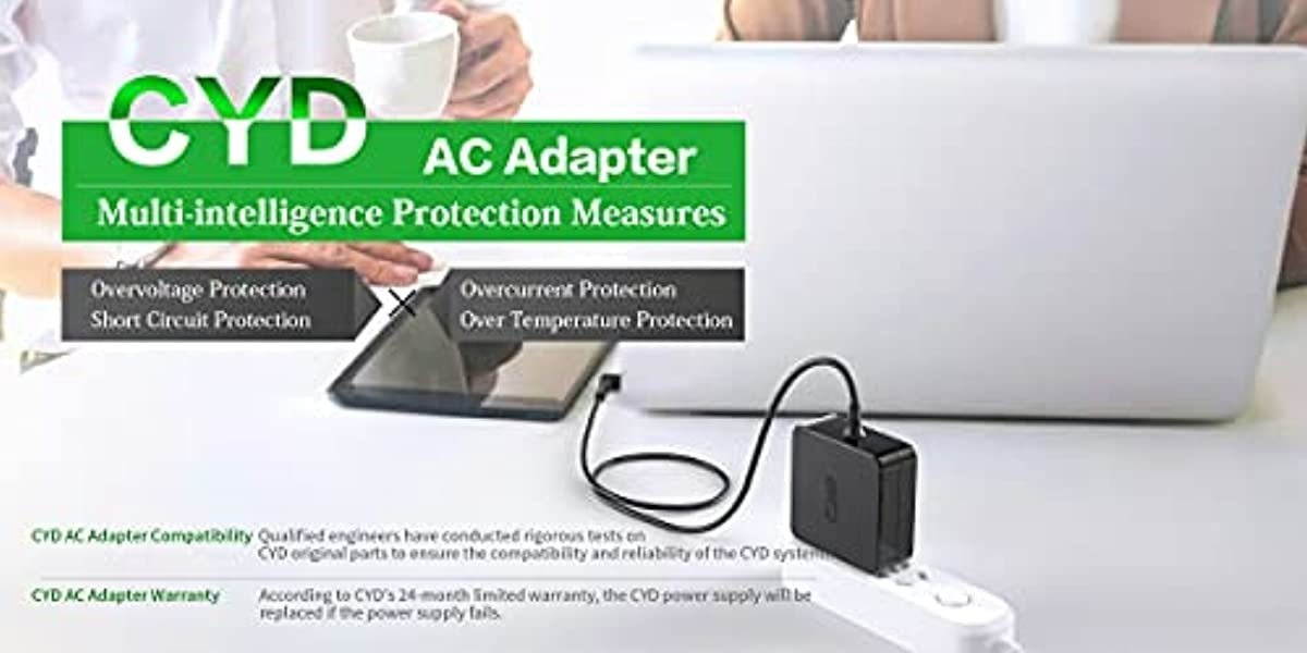 CYD 65W Computer Chargers for Laptops Compatible for Dell Inspiron Laptop Charger 13 7000 15 7000 17 15 13 11 11-3000 13-5000 13-7000 15-3000 17-5000 17-7000 14-3000 14-7000 hk45nm140 da45nm140 p47f