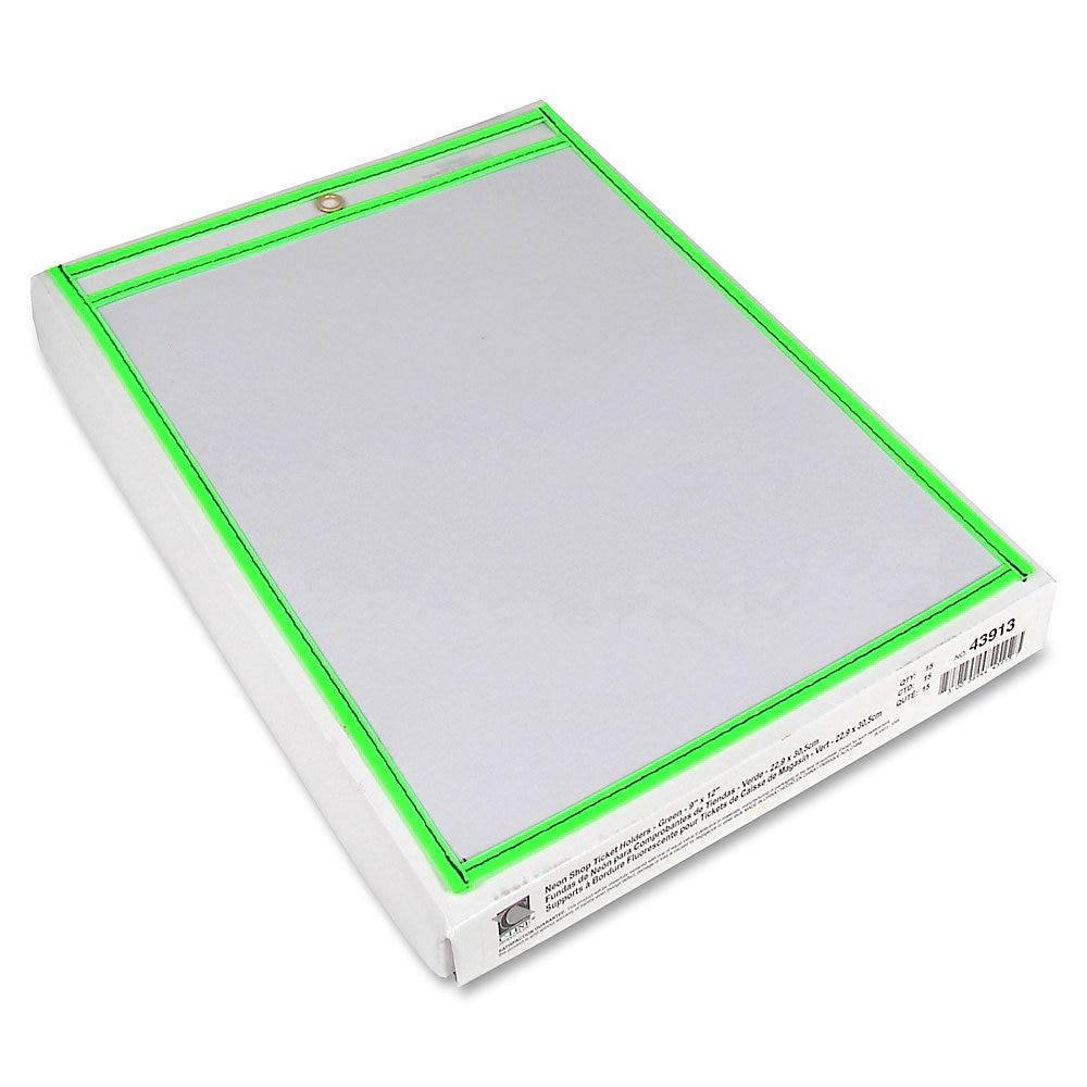 C-line Neon Colored Stitched Shop Ticket Holder 15 EA/BX