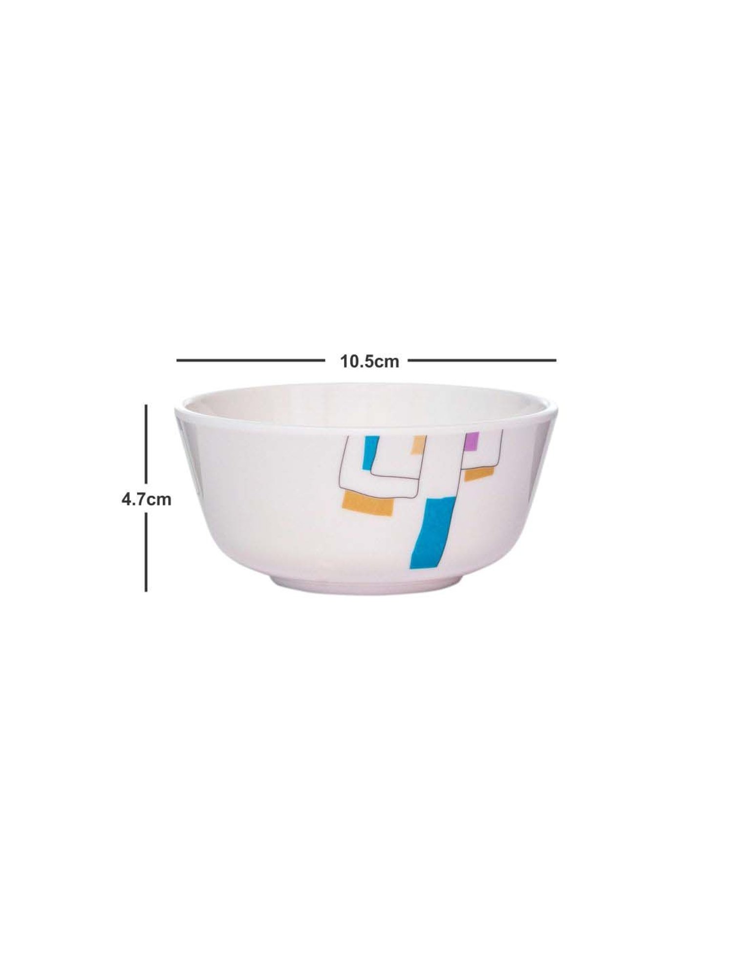 Servewell Cityscape Melamine 10.5 cm Veg Bowl (0.24 L) - Set of 6