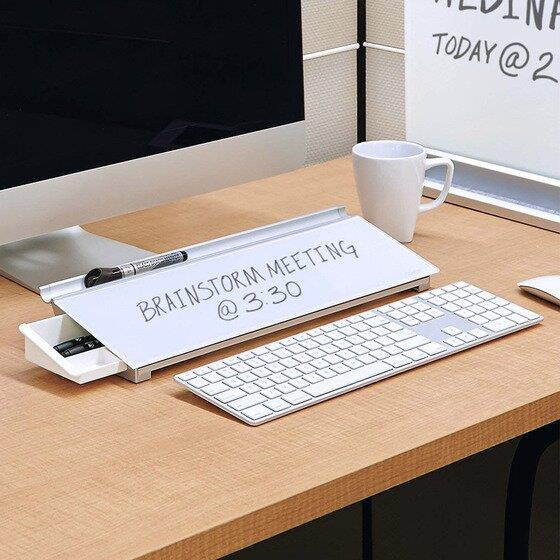 Quartet Glass Dry Erase Desktop Computer Pad, 18 X 6, White GDP186