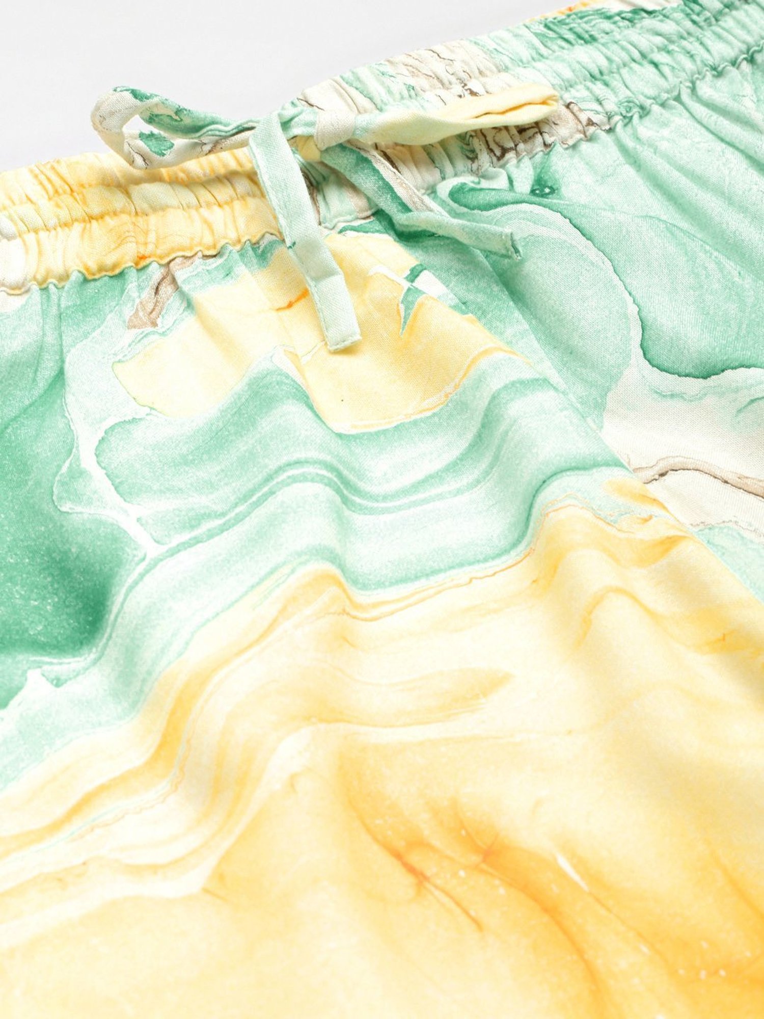 Prakrti Green Printed Top Short Pant Set