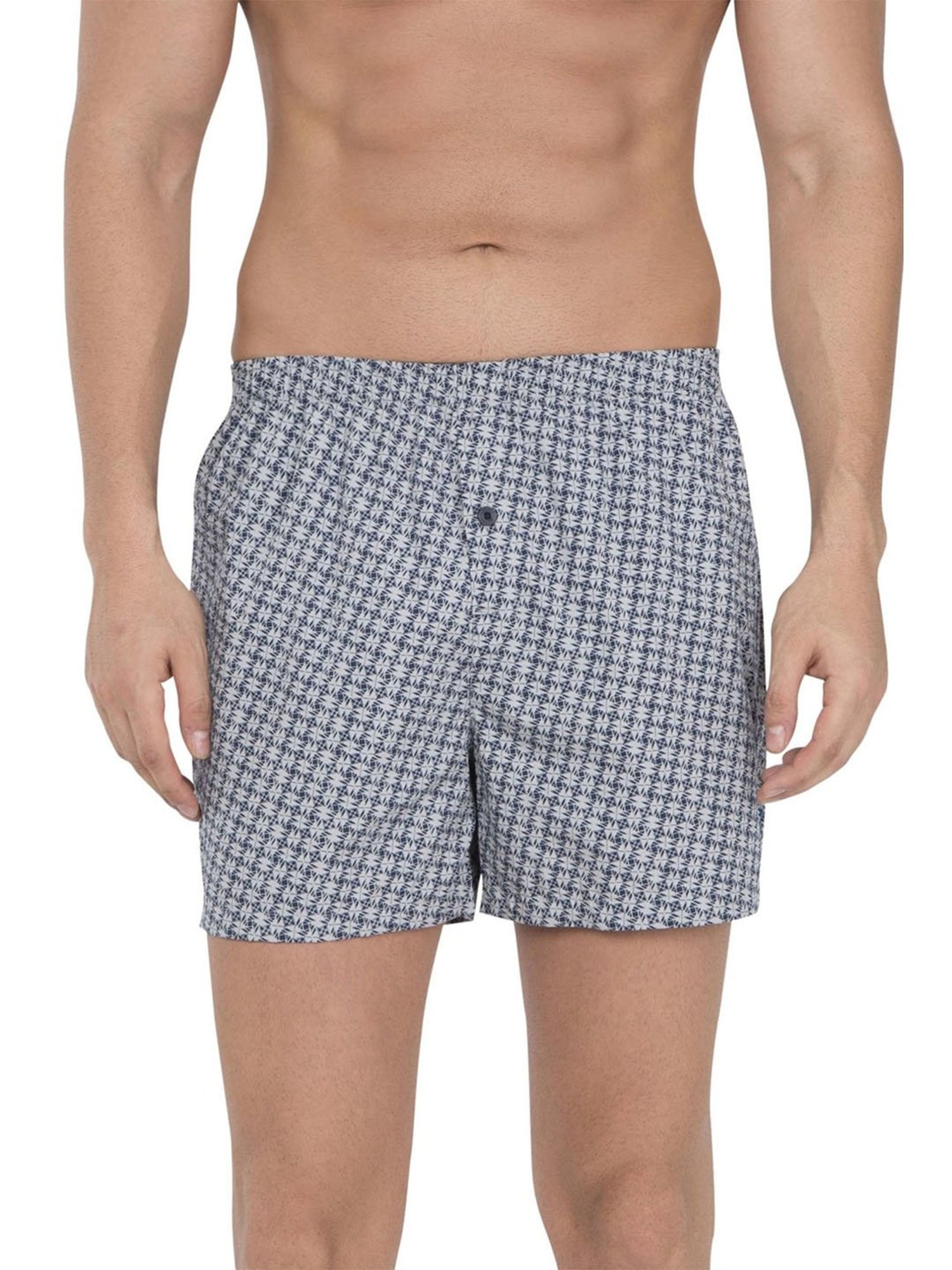 Jockey 8222 Navy Boxers with Ultrasoft & Durable Inner Waistband - Pack of 2 (Prints May Vary)