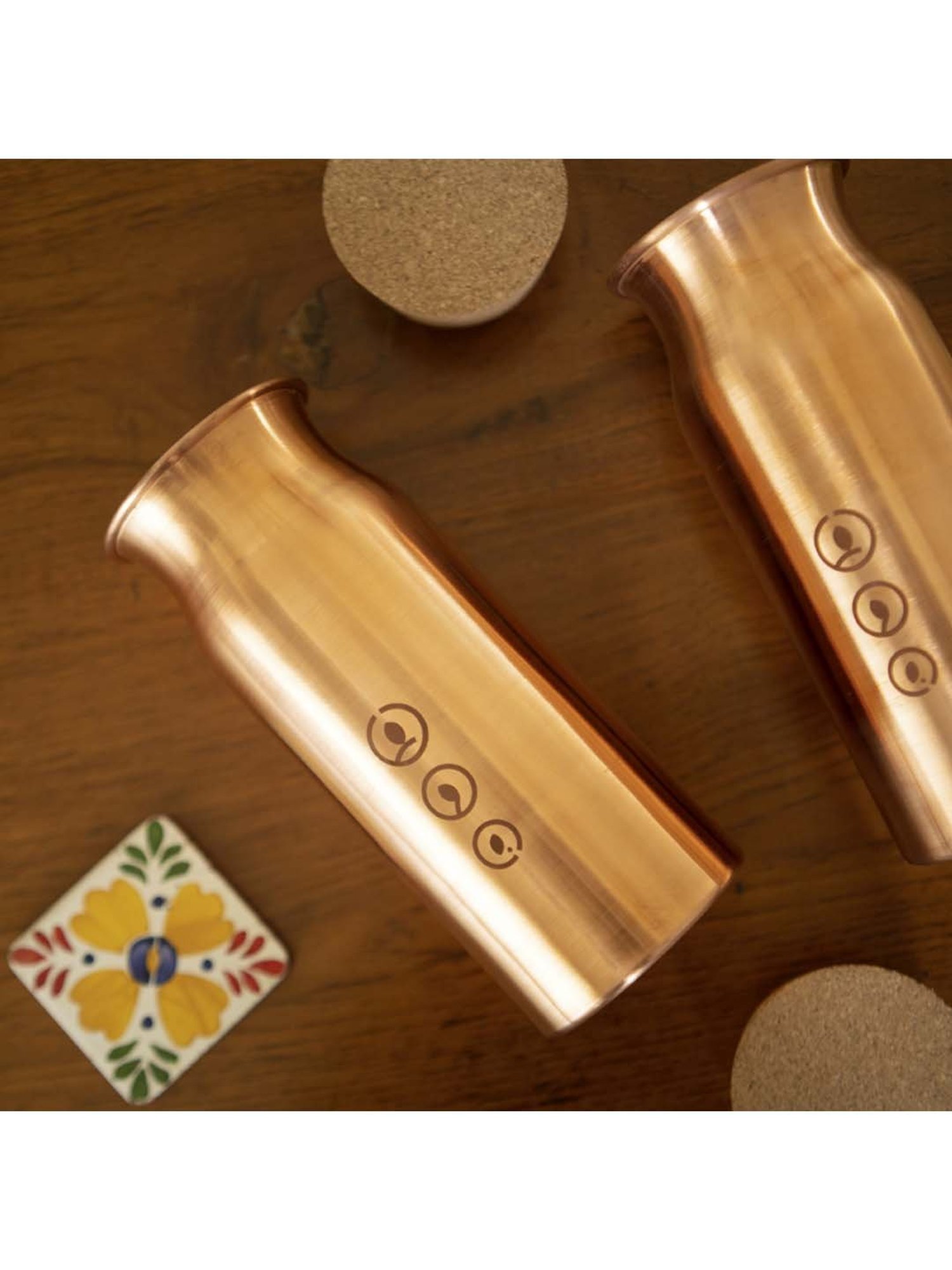 COPPRE Metallic Copper Aqua Tabletop Bottle - Set of 1