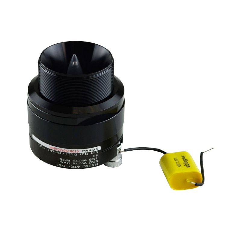 Audiopipe ATQ-1551 1 Inch 250 Watt 4 Ohm Aluminum Titanium Car Audio Bullet Tweeter with Mylar Capacitor & Kapton Voice Coil for Vehicle Sound System