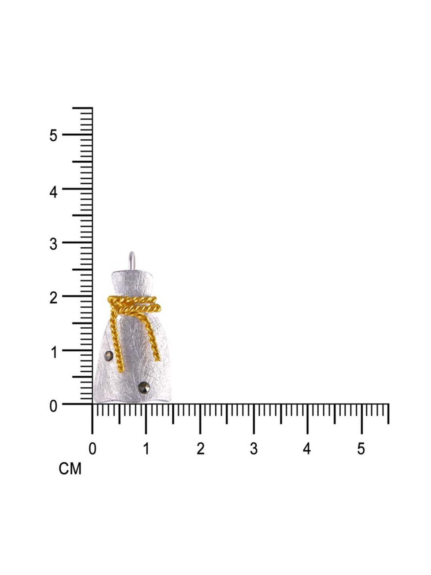 Rihi by P.C. Chandra Jewellers 925 Silver Potli Pendant & Earring Set for Women & Girls