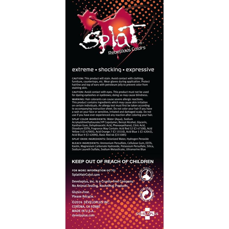 Splat Ombre Fire Hair Bleach and Color kit - 5.2 fl oz