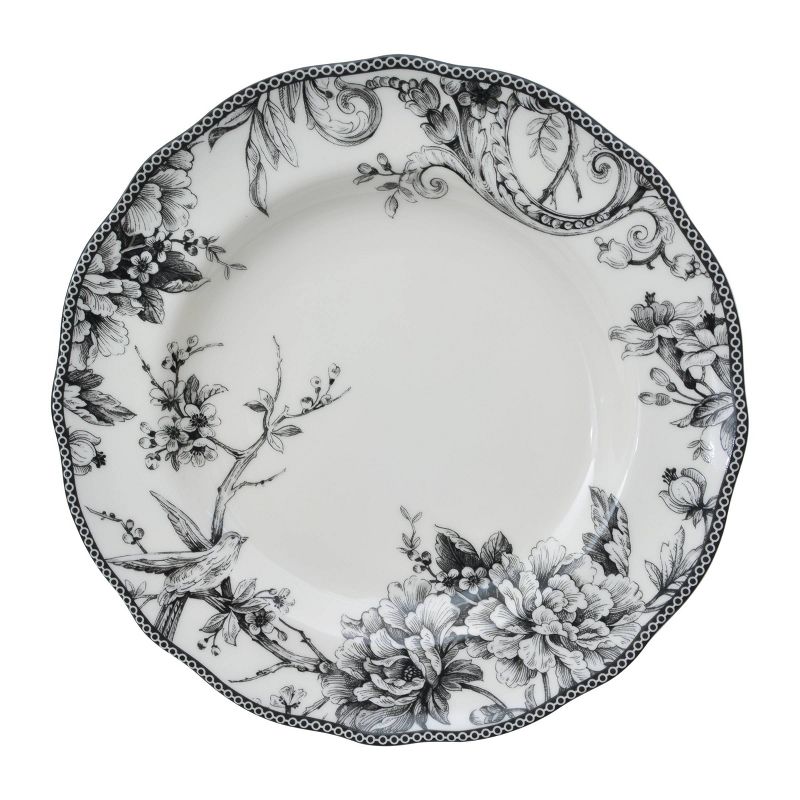 16pc Porcelain Adelaide Dinnerware Set Black - 222 Fifth