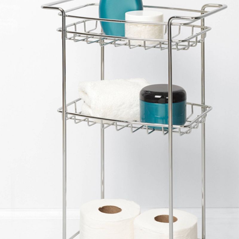 Chrome Slimline Floor Stand Chrome Home - Zenna Home