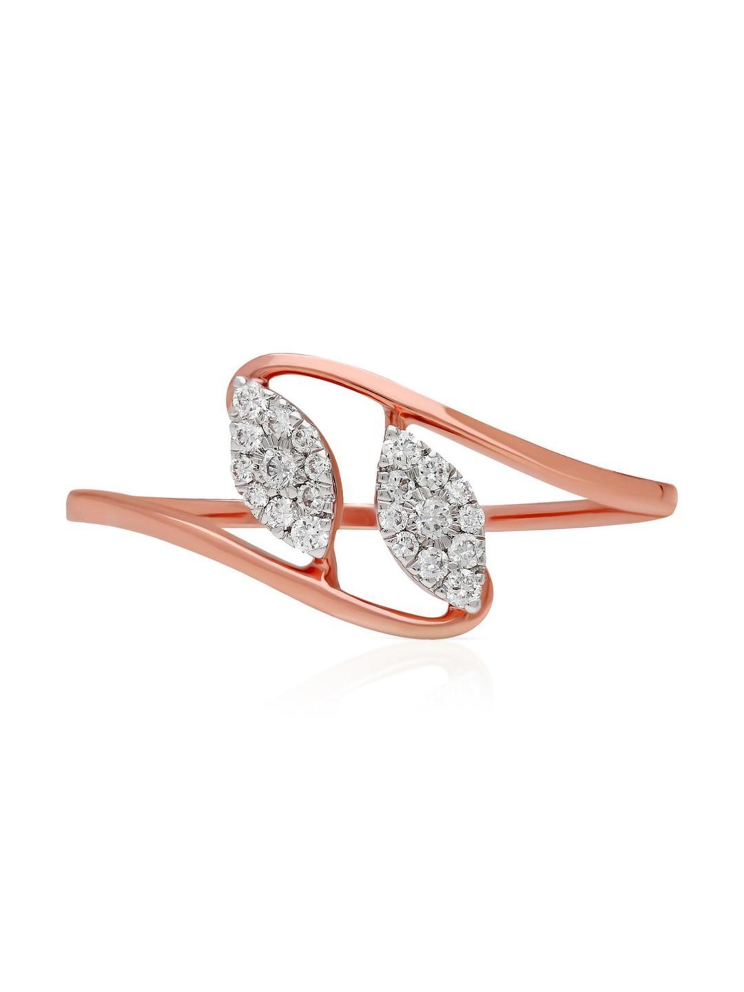 Malabar Gold and Diamonds 18k IGI Certified Diamond Rose Gold Ring for Women