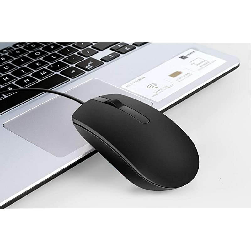 MS116 Wired USB Optical Mouse Ergonomic Optical Mice Sensitivity 1000 dpi Cable Length 1.8m - 6 Months' Warranty