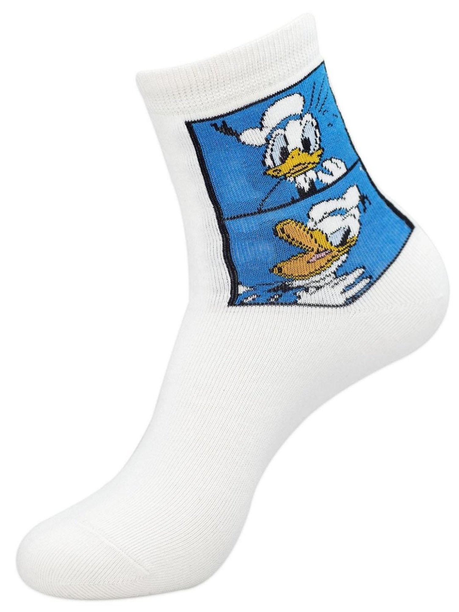 BALENZIA Black & White Cartoon Socks (Pack of 2)