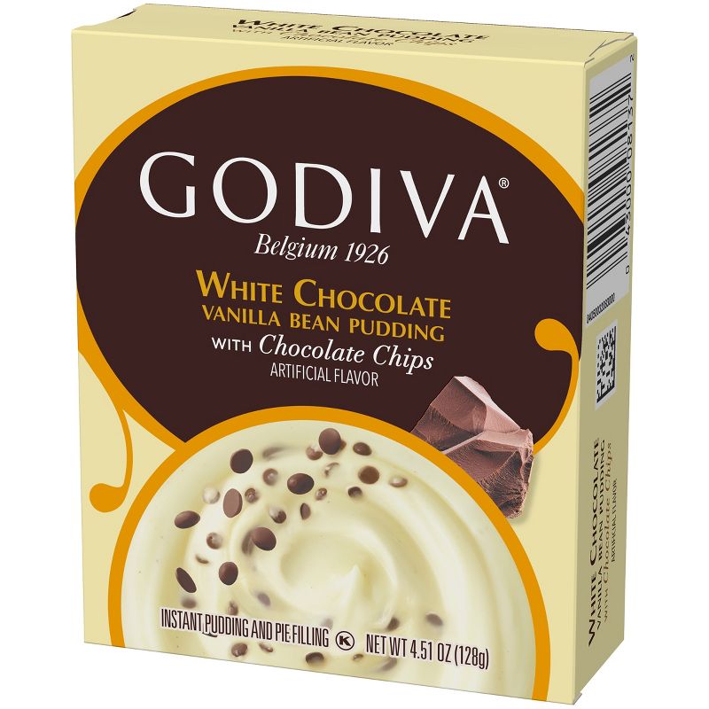 Godiva White Chocolate Vanilla Bean Pudding With Chocolate Chips - 4.51oz