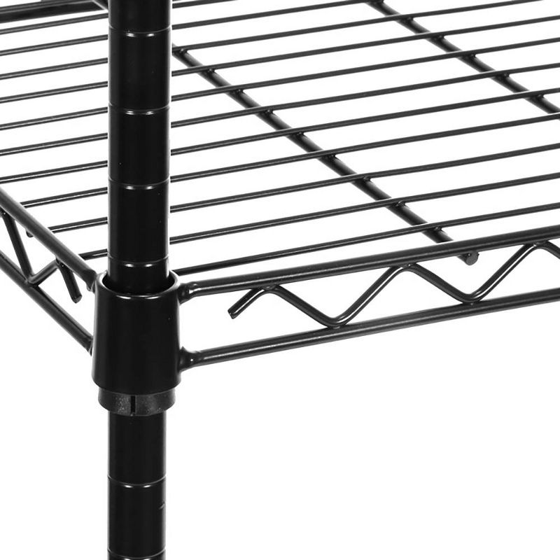 Seville Classics 30"x14"x60" 5 Tier Epoxy Steel Wire Shelving Black