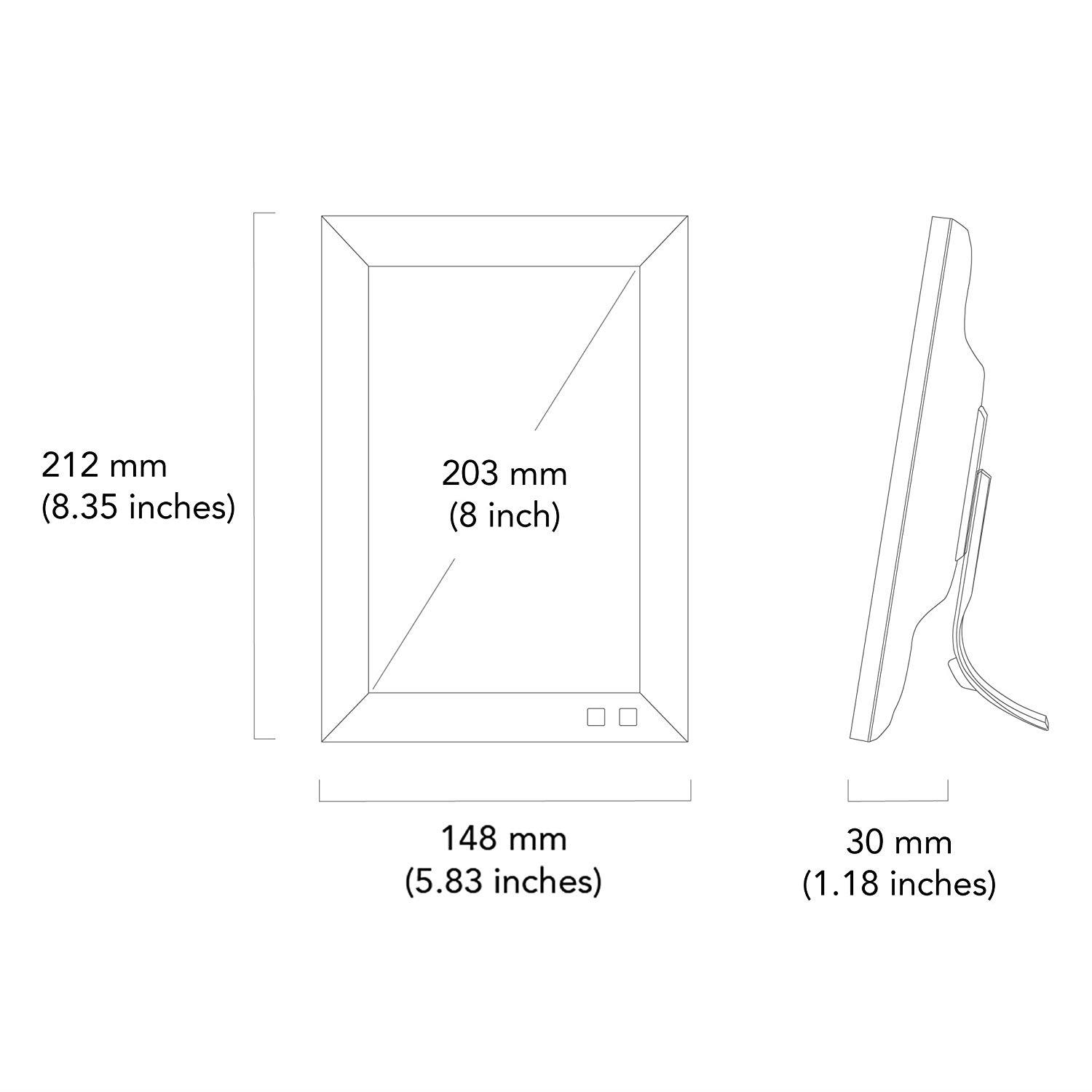 NIX 10.1 Inch USB Digital Photo Frame - Portrait or Landscape Stand, HD Resolution, Auto-Rotate, Magnetic Remote Control