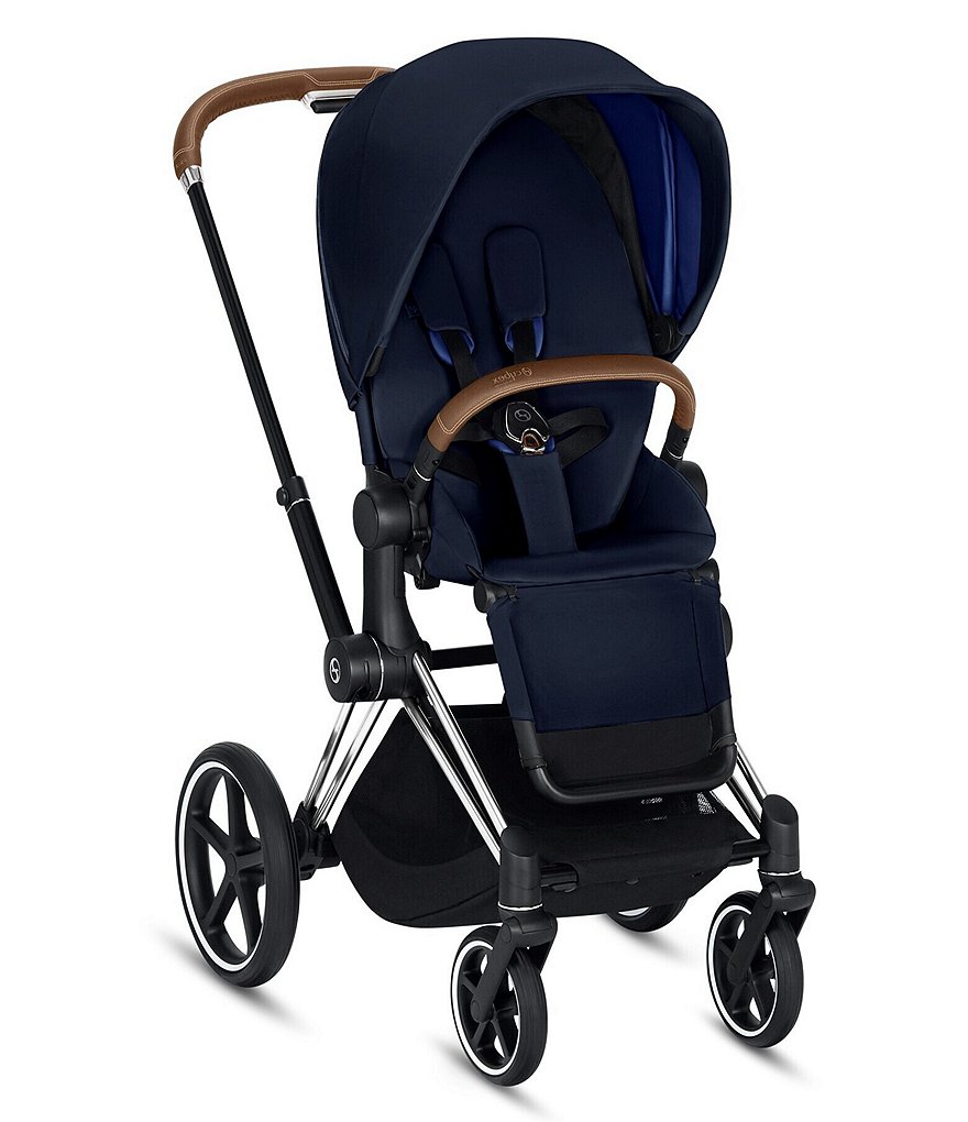 Cybex Chrome/Brown Priam 3 Compact Stroller