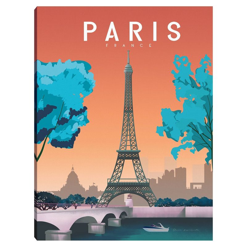 18" x 24" Paris 2 by Omar Escalante Canvas Art Print - Masterpiece Art Gallery