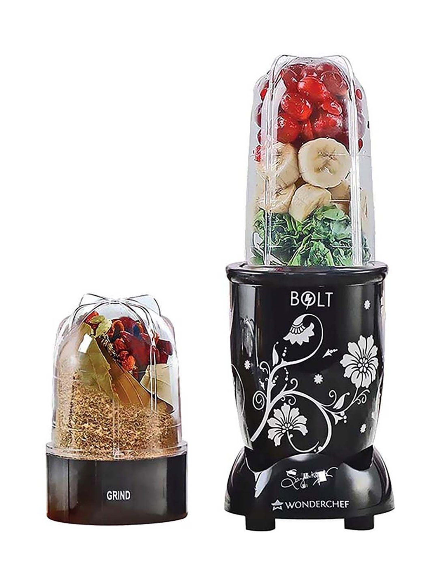 Wonderchef Nutri-Blend Bolt 600W Mixer Grinders Blender with 2 Jars (Black)