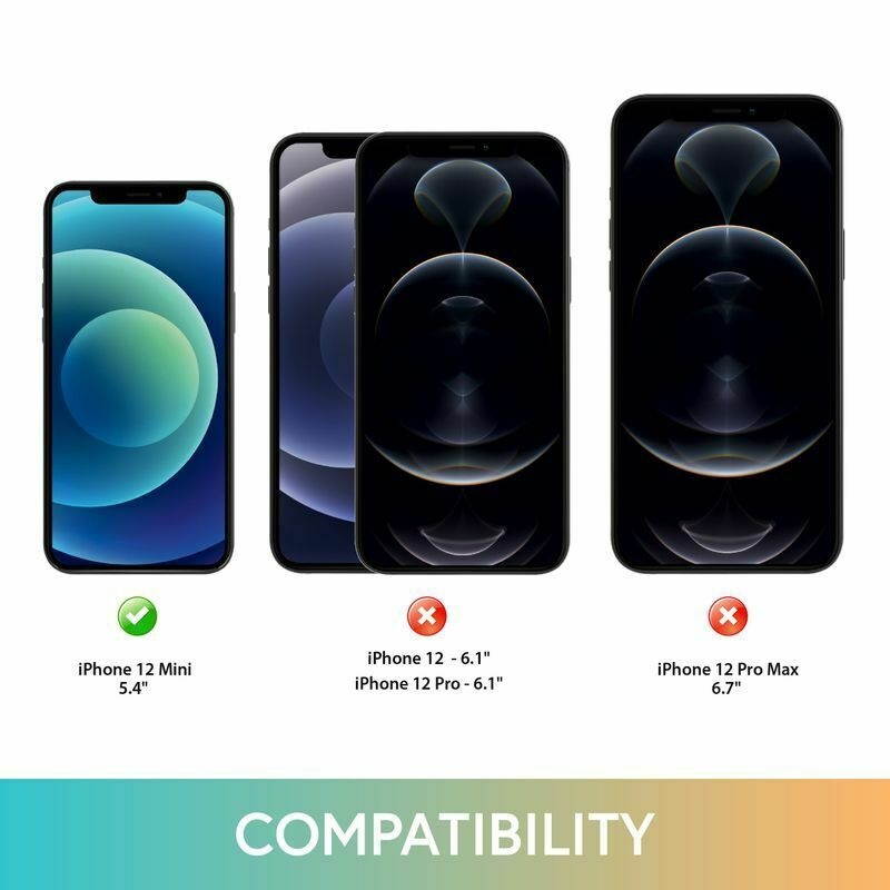 Liquid Silicone Case for iPhone 12 Mini 5.4" Soft Rubber Protective Cover, Black