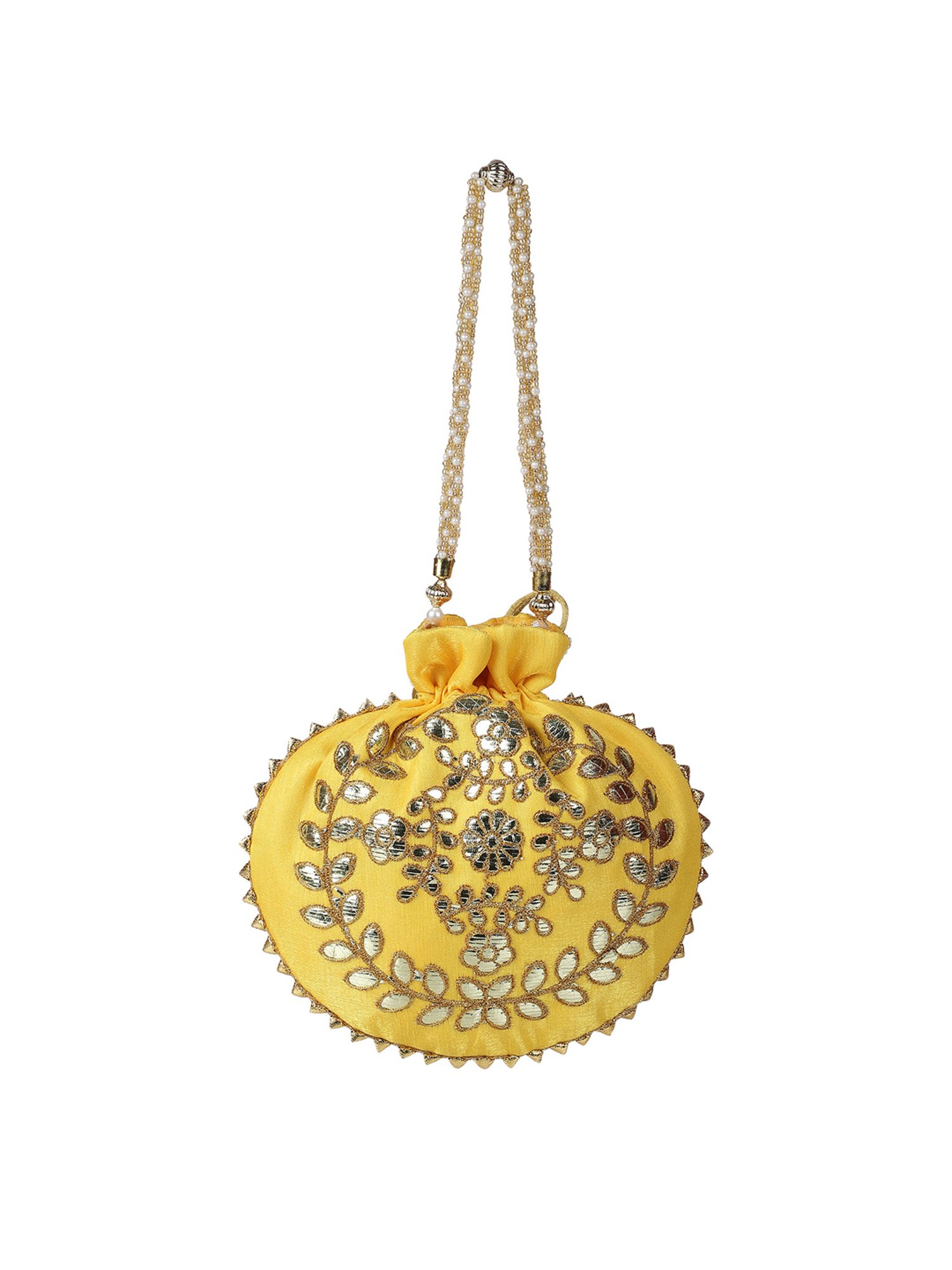 Aditi Wasan Yellow Embellished Potli