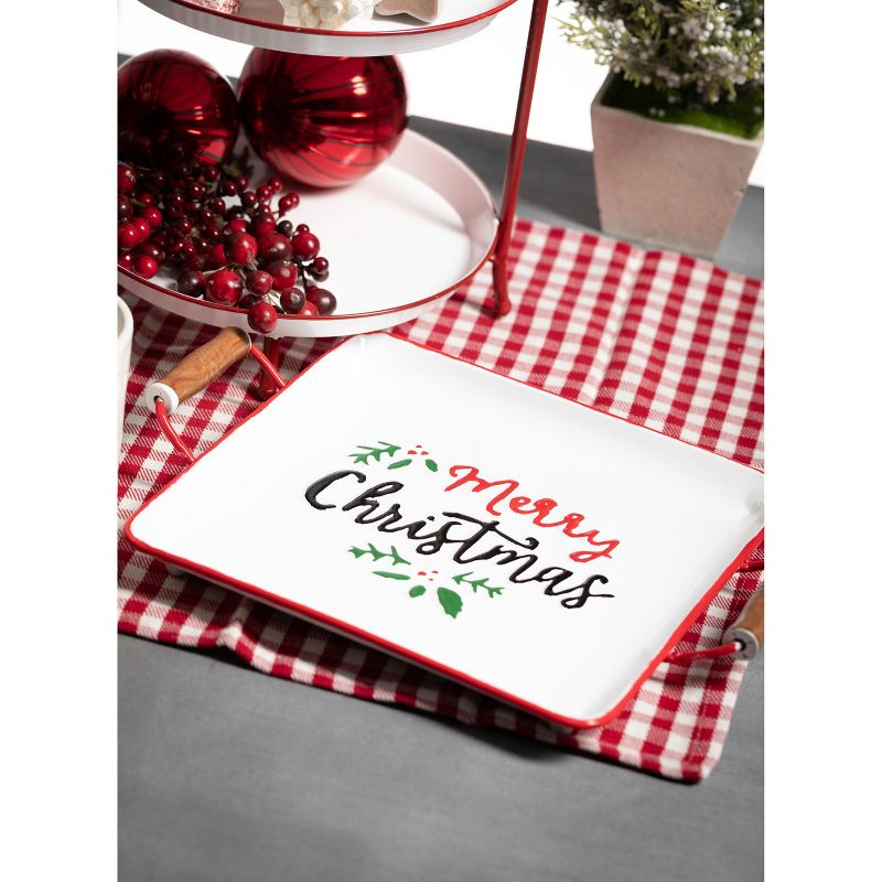 Rite Lite 11.75" Shabbat Candles Drip Rectangular Tray - Blue/Yellow