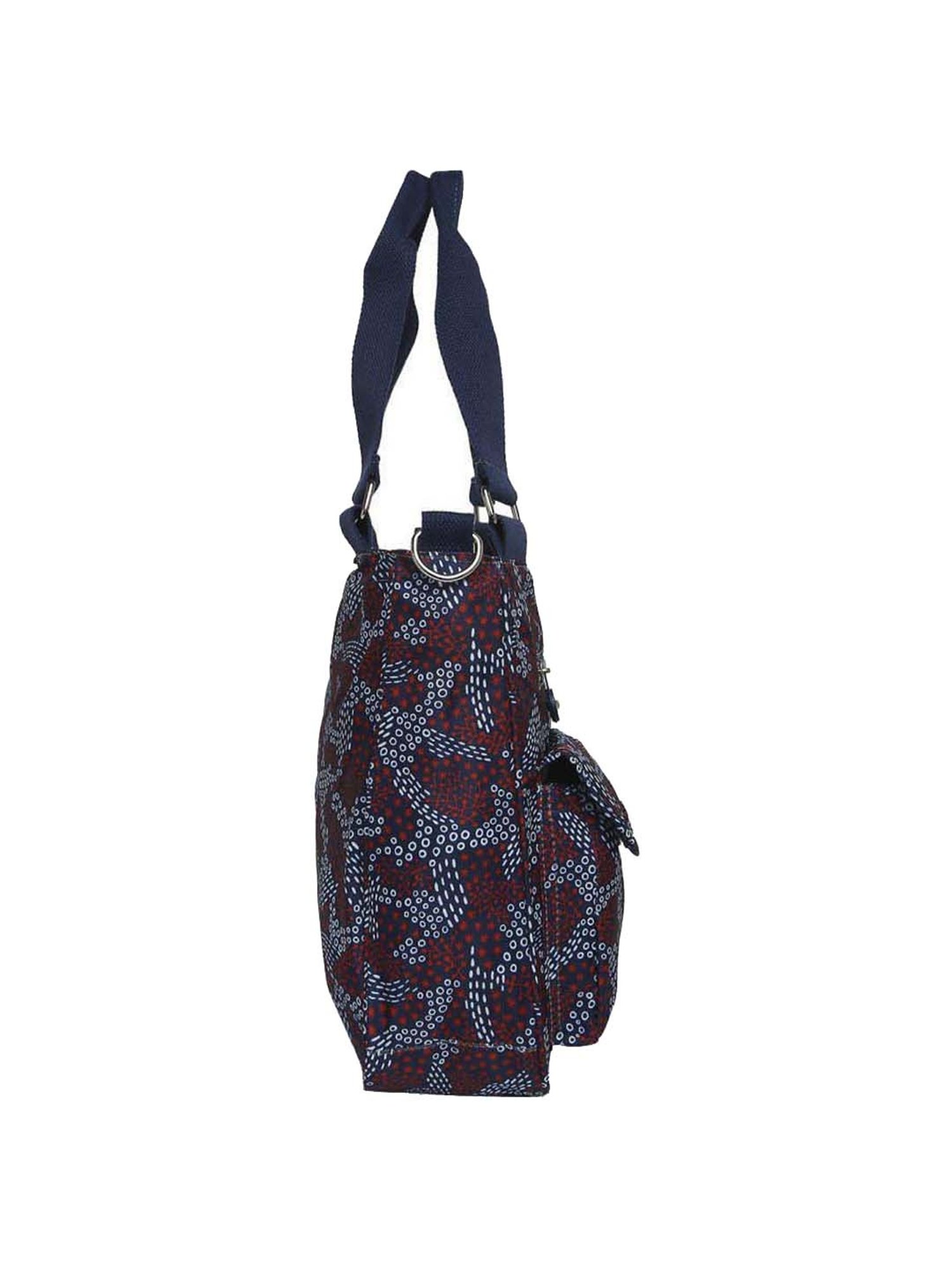 Baomi Blue & Red Printed Medium Shoulder Bag