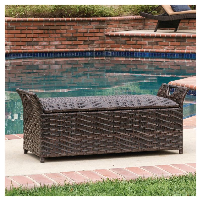 Wood Outdoor Bench in Natural Brown-Pemberly Row