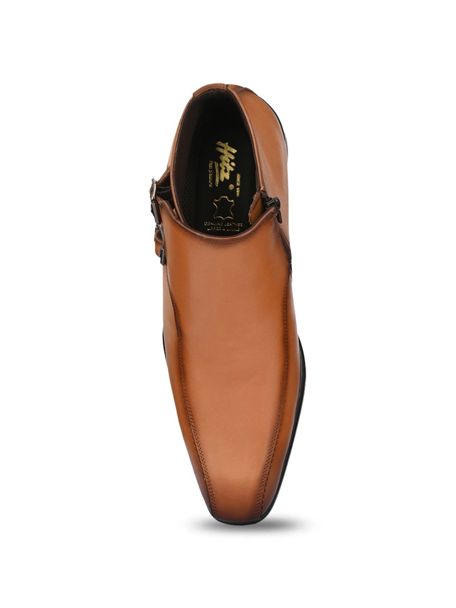 Hitz Men's Tan Monk Boots