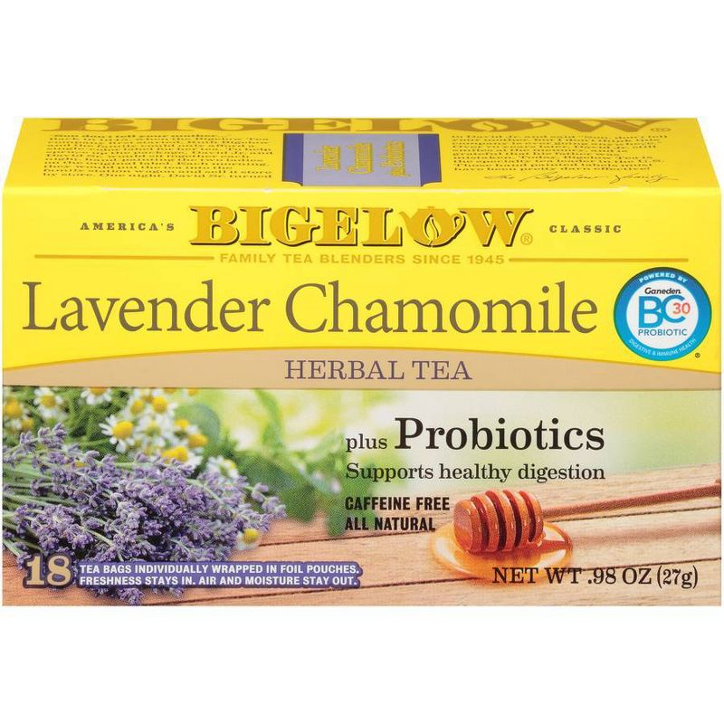 Bigelow Chamomile Lavender with Honey plus Probiotics Tea Bags - 18ct