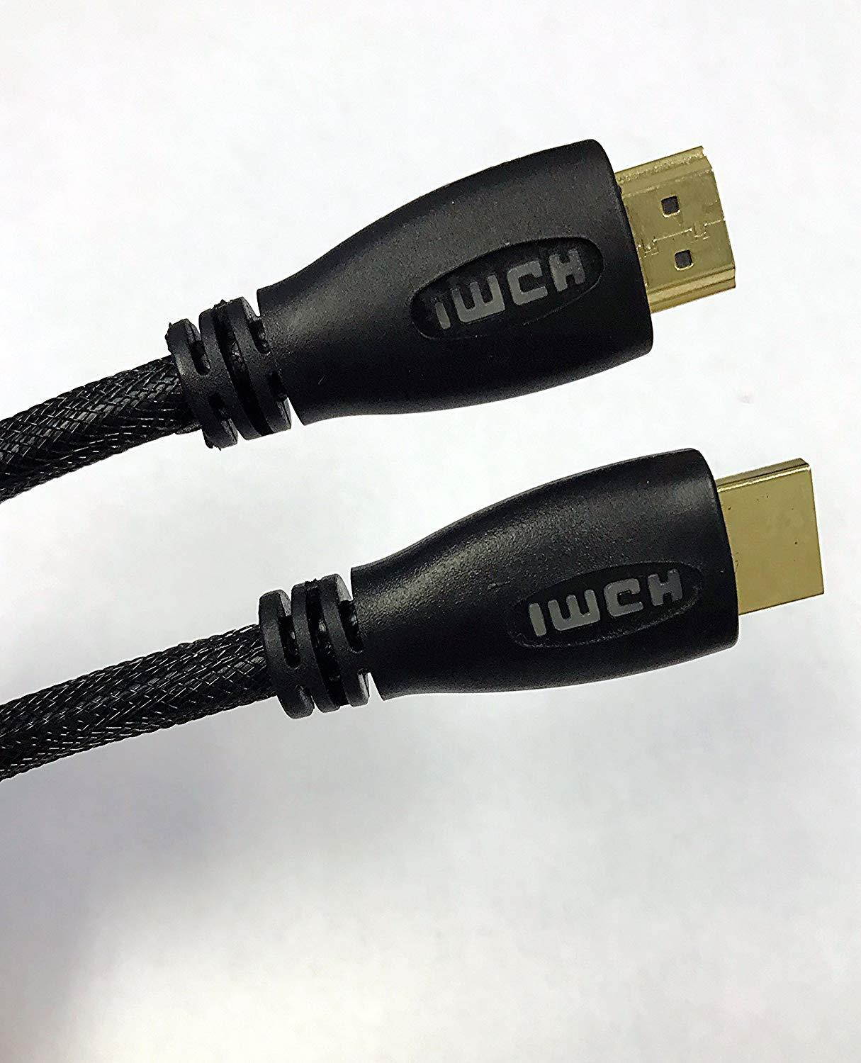 WGGE LED HDMI Cable 2.0 High Speed, Nylon braiding, HDMI(19 PIN by Copper Wire), Gold connectors, Support 4k 1080p 3D TV, Ethernet, Home Theater, HDTV, Xbox and Set-top Boxes (6.6 feet)