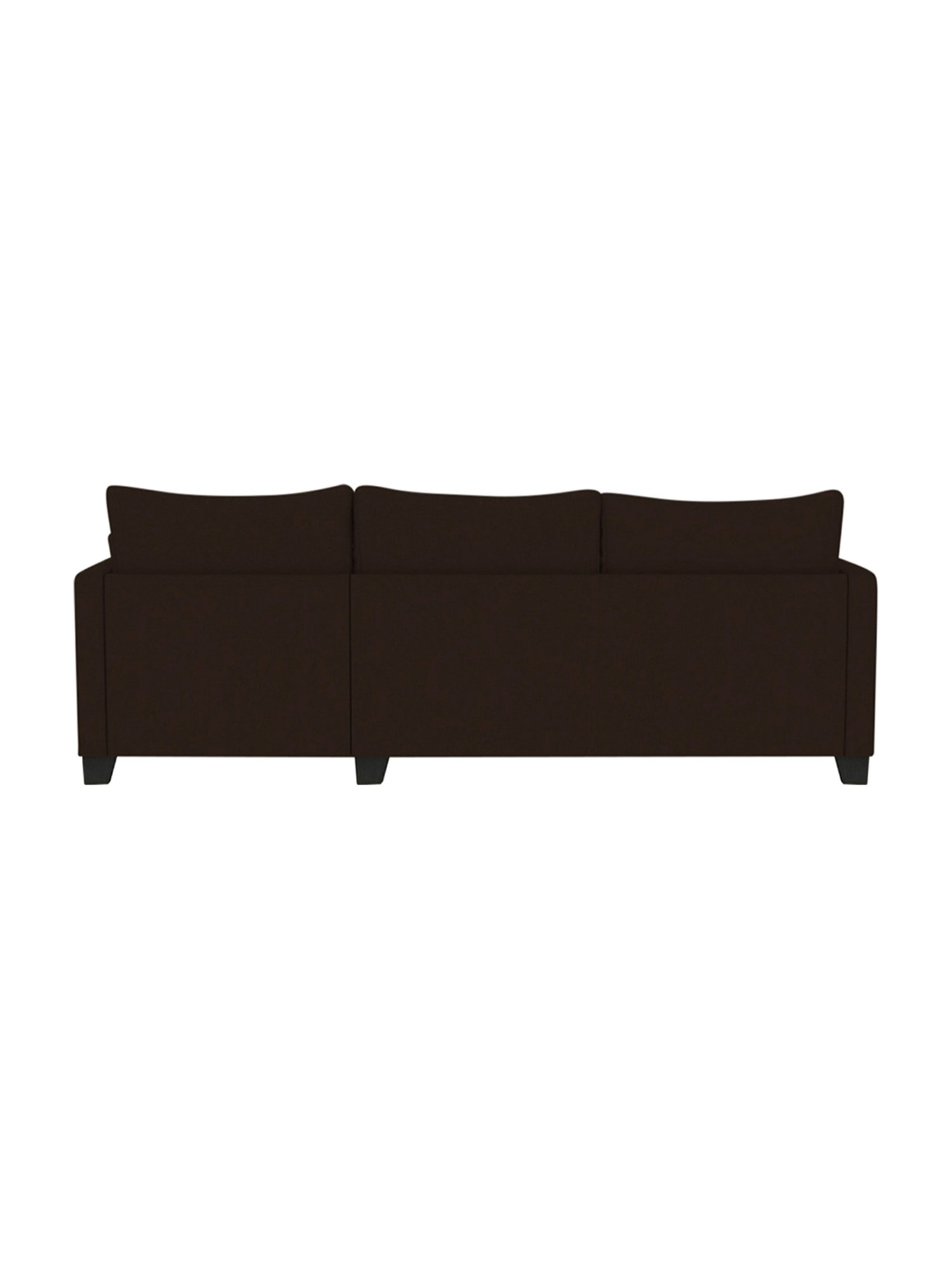 Trevi Duke Brown Fabric & Neem Wood 6 Seater LHS Sectional Sofa