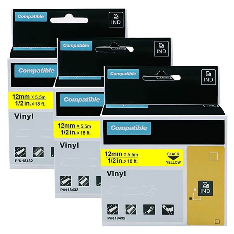 Compatible 1 Inch Label Tape Replacement for Brother TZe251 Ptouch Label Tape 24mm 094 Laminated White TZe251 TZe TZ Tape for Brother PTouch PTD600 PTP710BT PTP750W Label Maker 4Pack